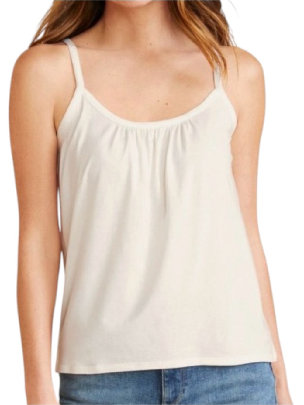 Garnet Hill Essential Layering Camisole Ivory Large Pima Cotton Minimalist